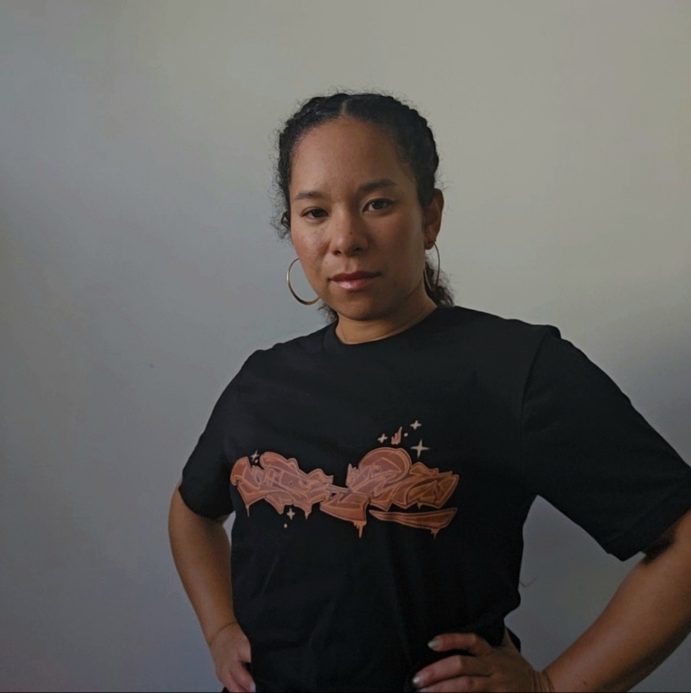 "Wise Woman" Graffiti Black Tee